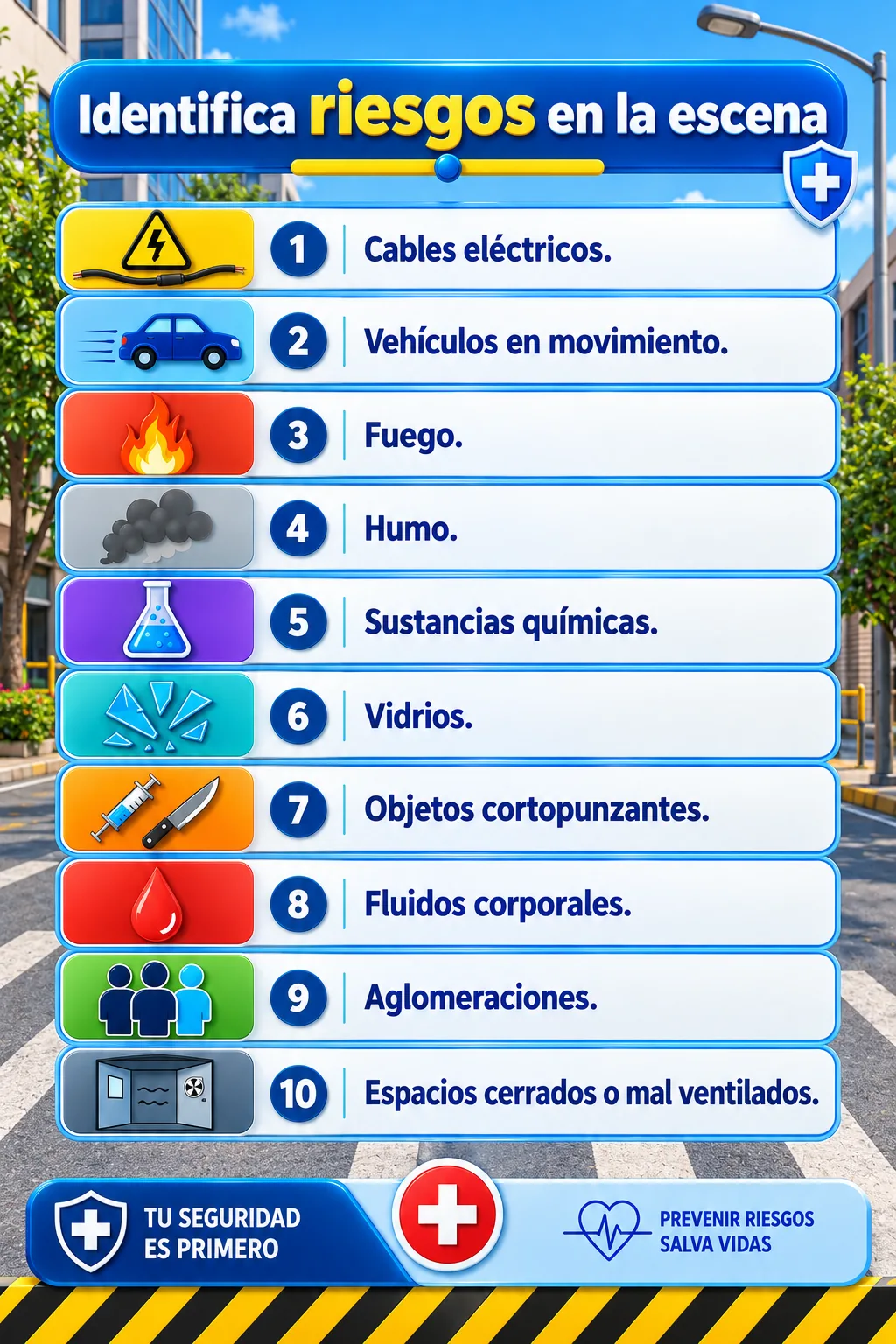 Riesgos en la escena